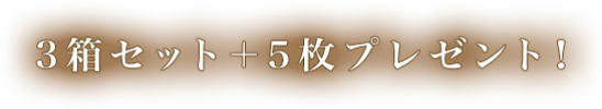 3箱セット+5枚プレゼント！